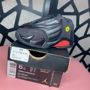 Toddler air Jordan 14 red/black